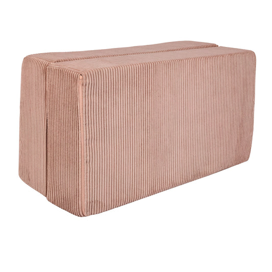 MeowBaby® Soft Velvet Cube Sofa - Powder Pink