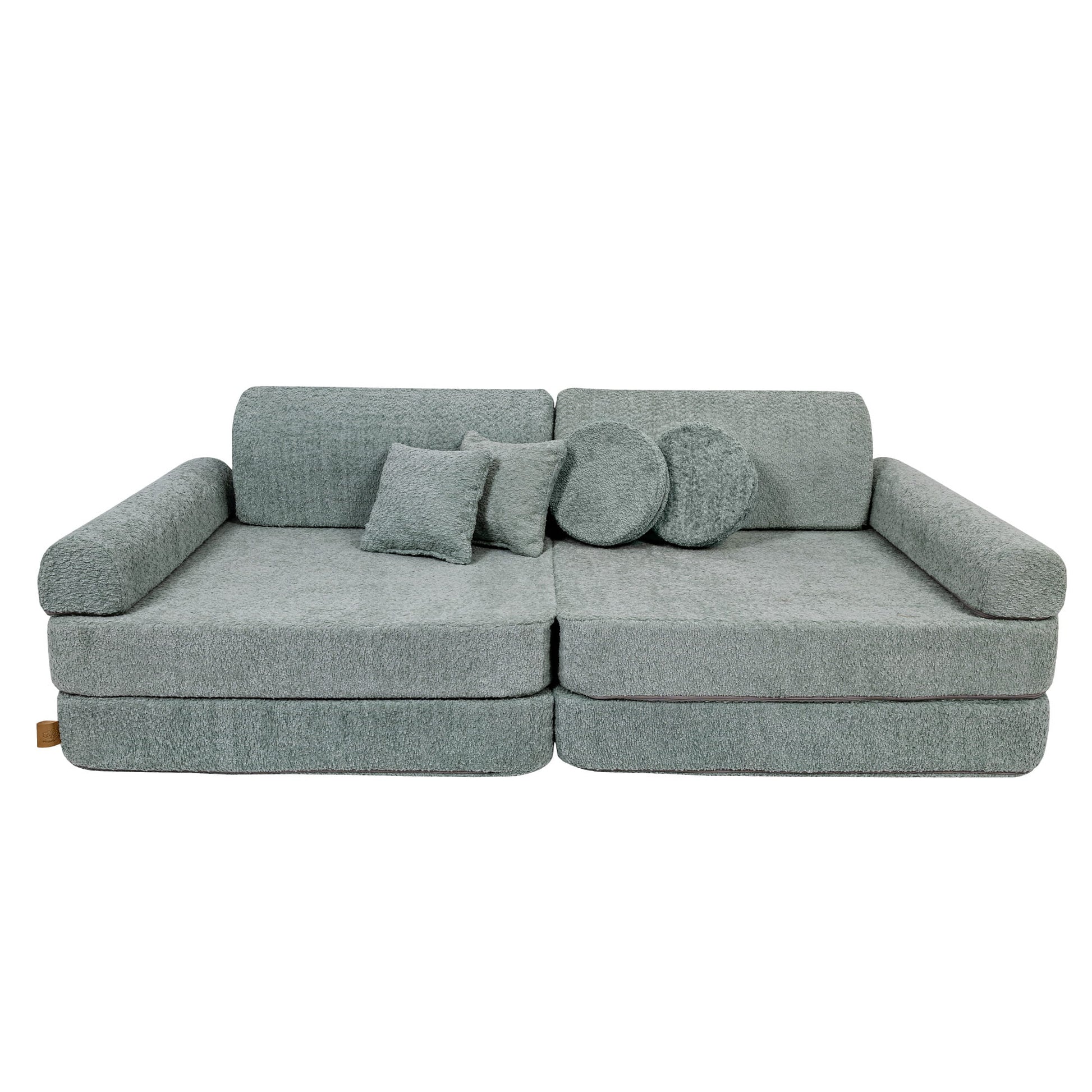 Large Modular Sofa for Kids - Premium Boucle, Fresh Mint