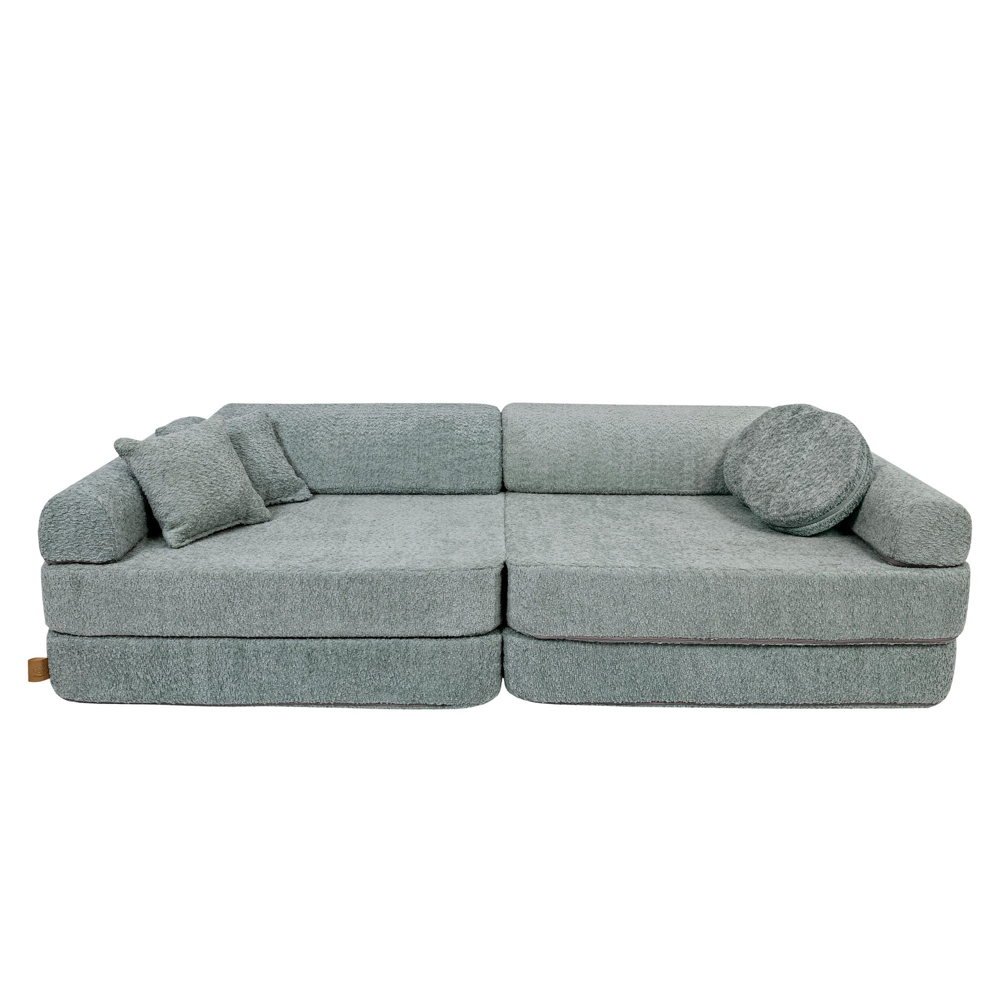 Large Modular Sofa for Kids - Premium Boucle, Fresh Mint