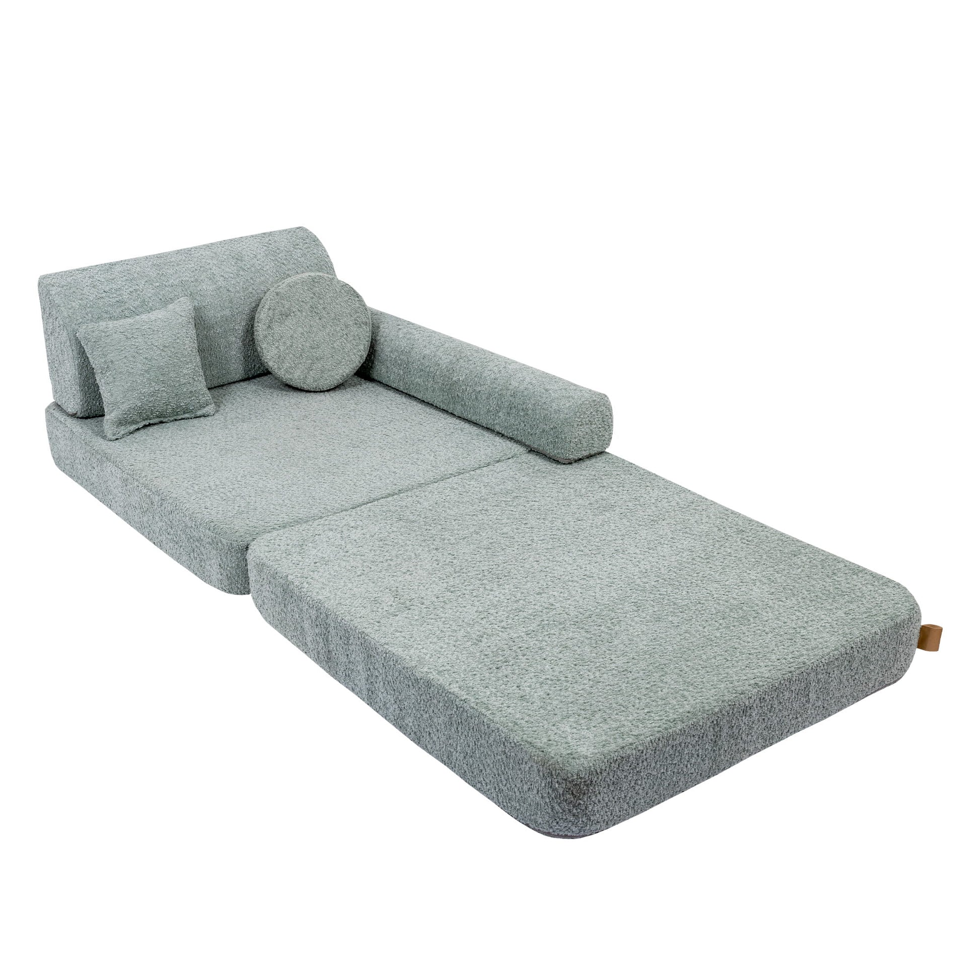 Large Modular Sofa for Kids - Premium Boucle, Fresh Mint