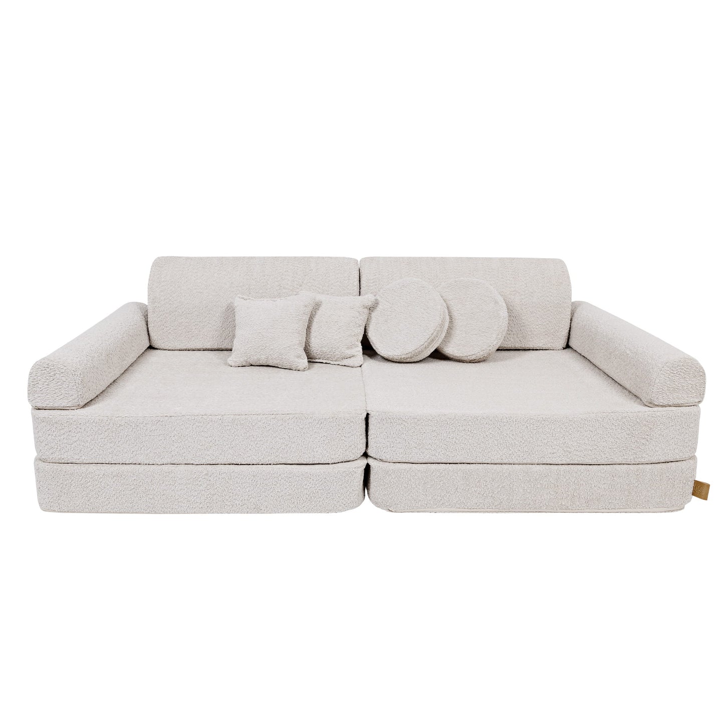 Large Modular Sofa for Kids - Premium Boucle, Champagne Ecru