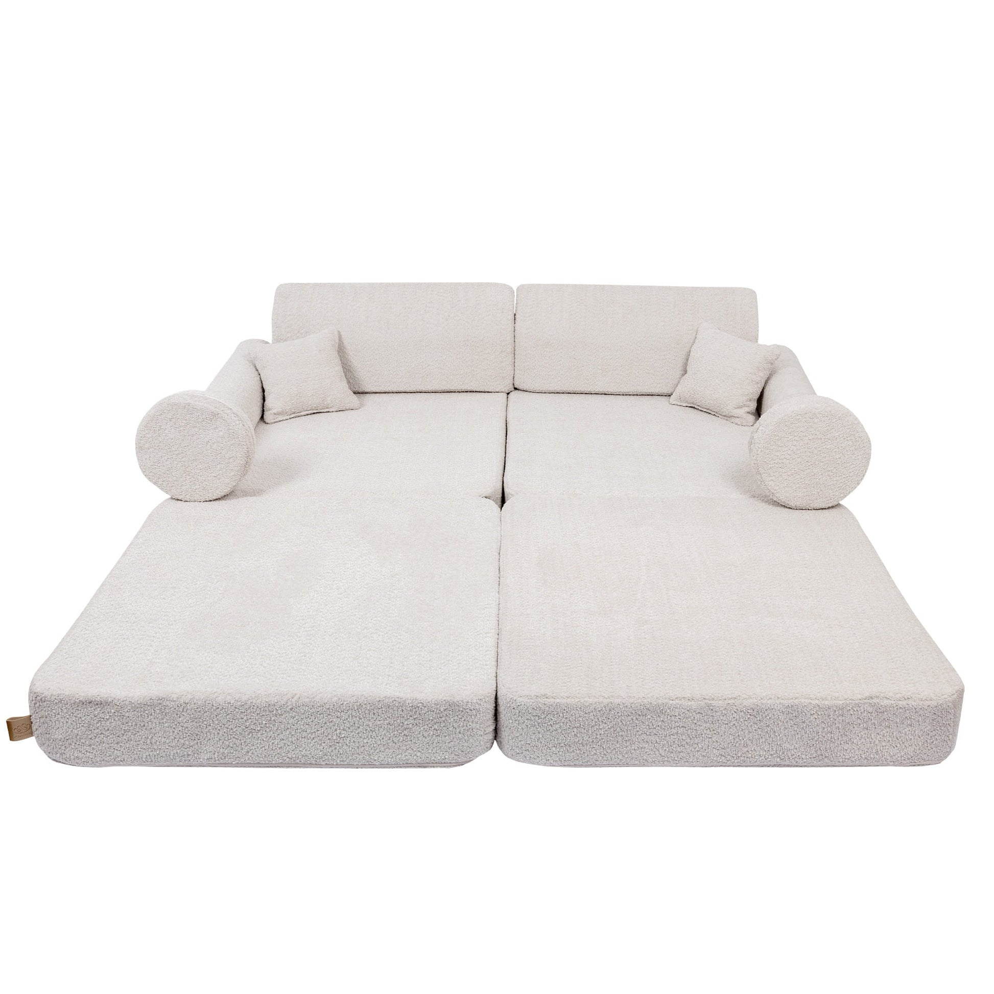 Large Modular Sofa for Kids - Premium Boucle, Champagne Ecru