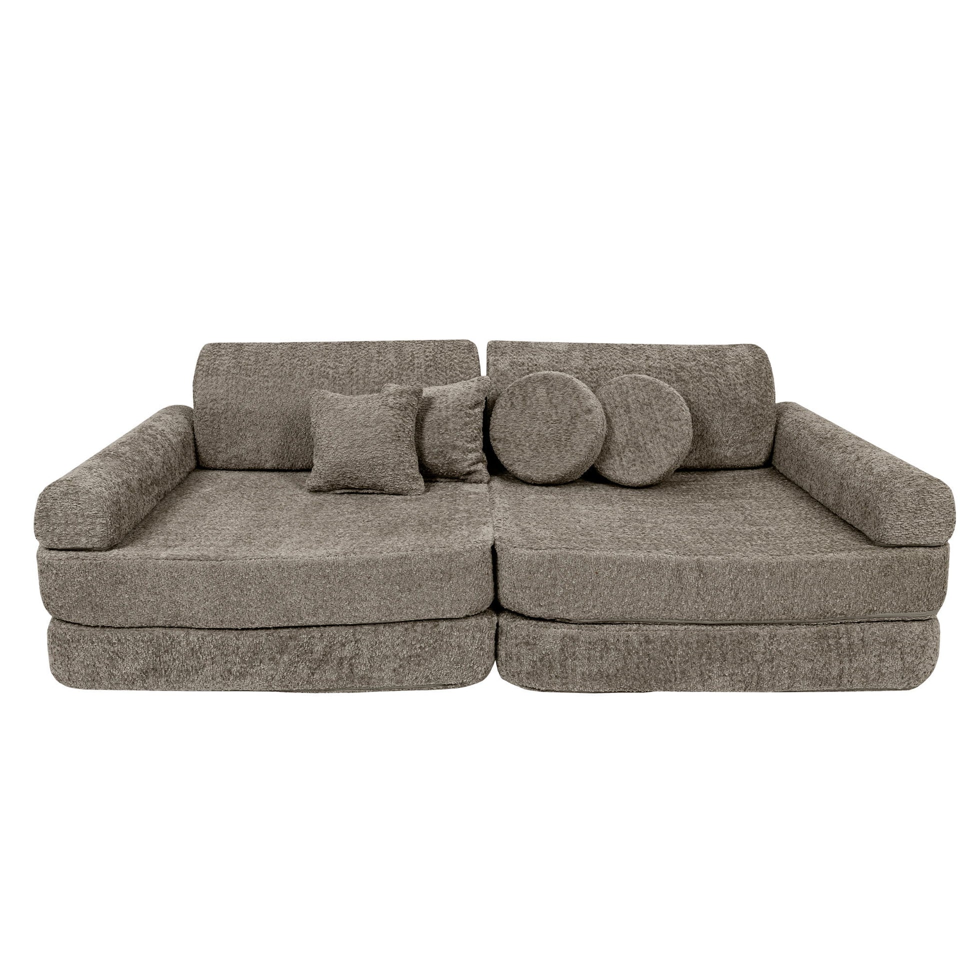 Large Modular Sofa for Kids - Premium Boucle, Tan Beige