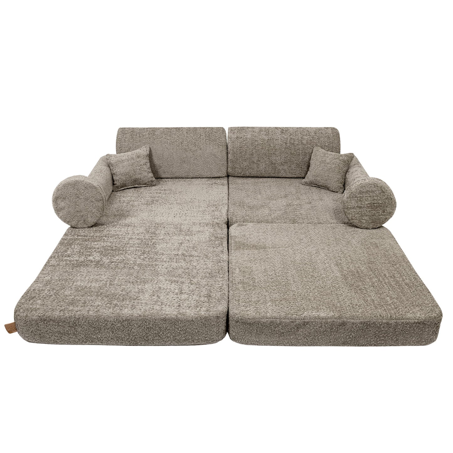 Large Modular Sofa for Kids - Premium Boucle, Tan Beige