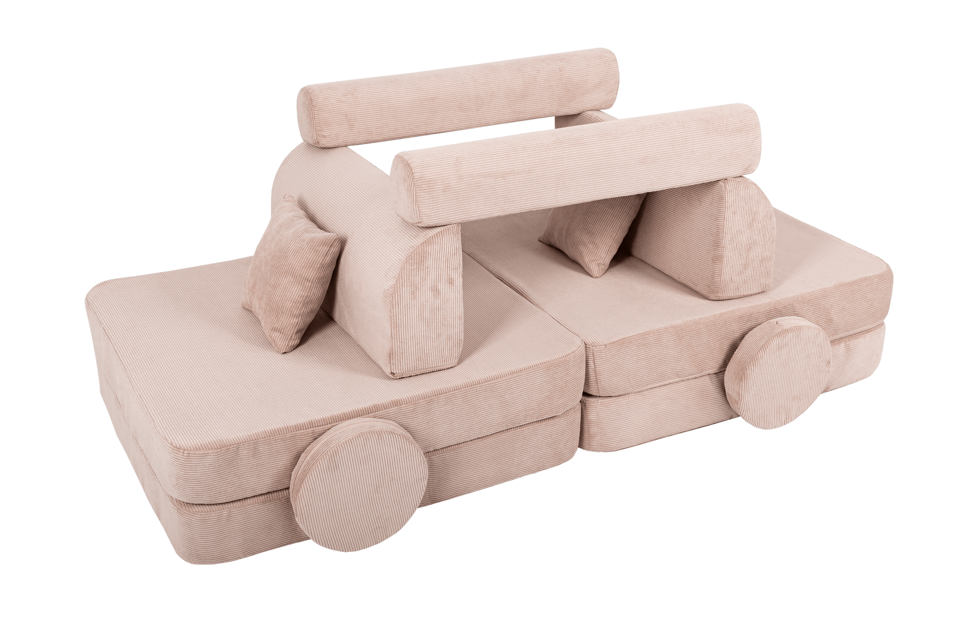 Large Modular Sofa for Kids - Slimcord Corduroy Pink