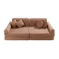 Large Modular Sofa for Kids - Premium Corduroy Powder Pink