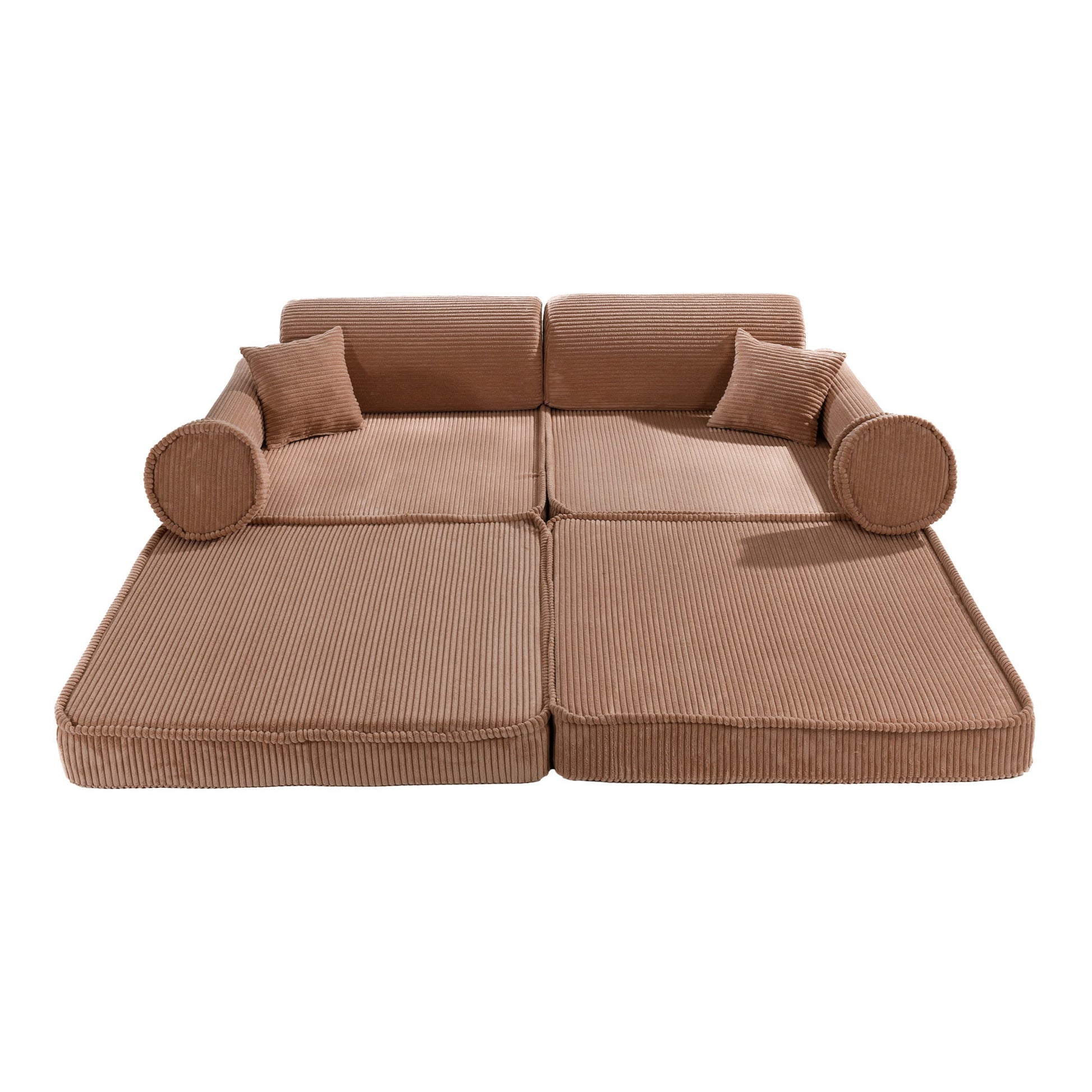 Large Modular Sofa for Kids - Premium Corduroy Powder Pink