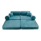 Large Modular Sofa for Kids - Premium Corduroy Turquise