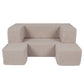 MeowBaby® Bearly Cube Sofa - Light Grey