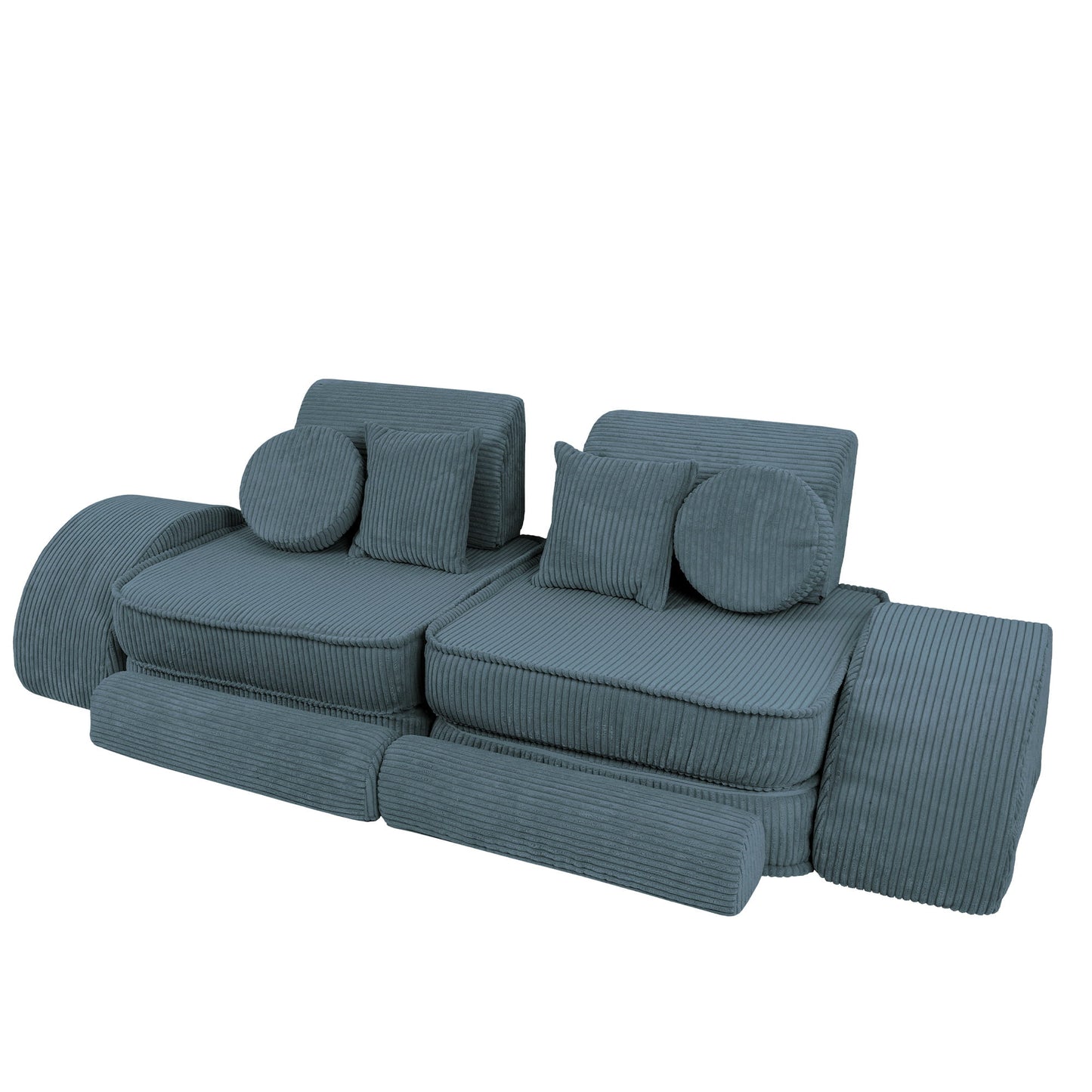 Medium Modular Sofa for Kids - Aesthetic Turquoise Plus