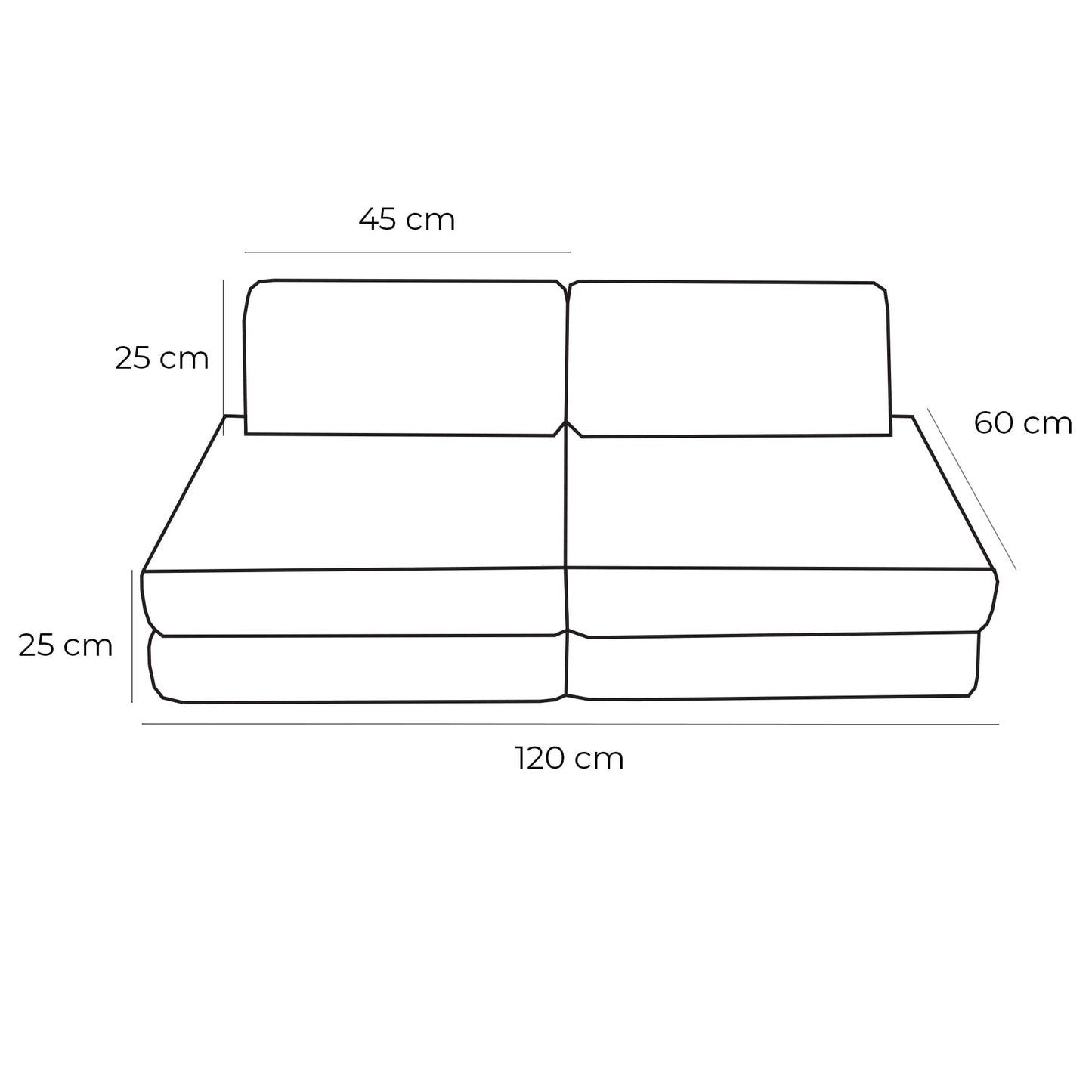 Small Modular Sofa for Kids - White Boucle