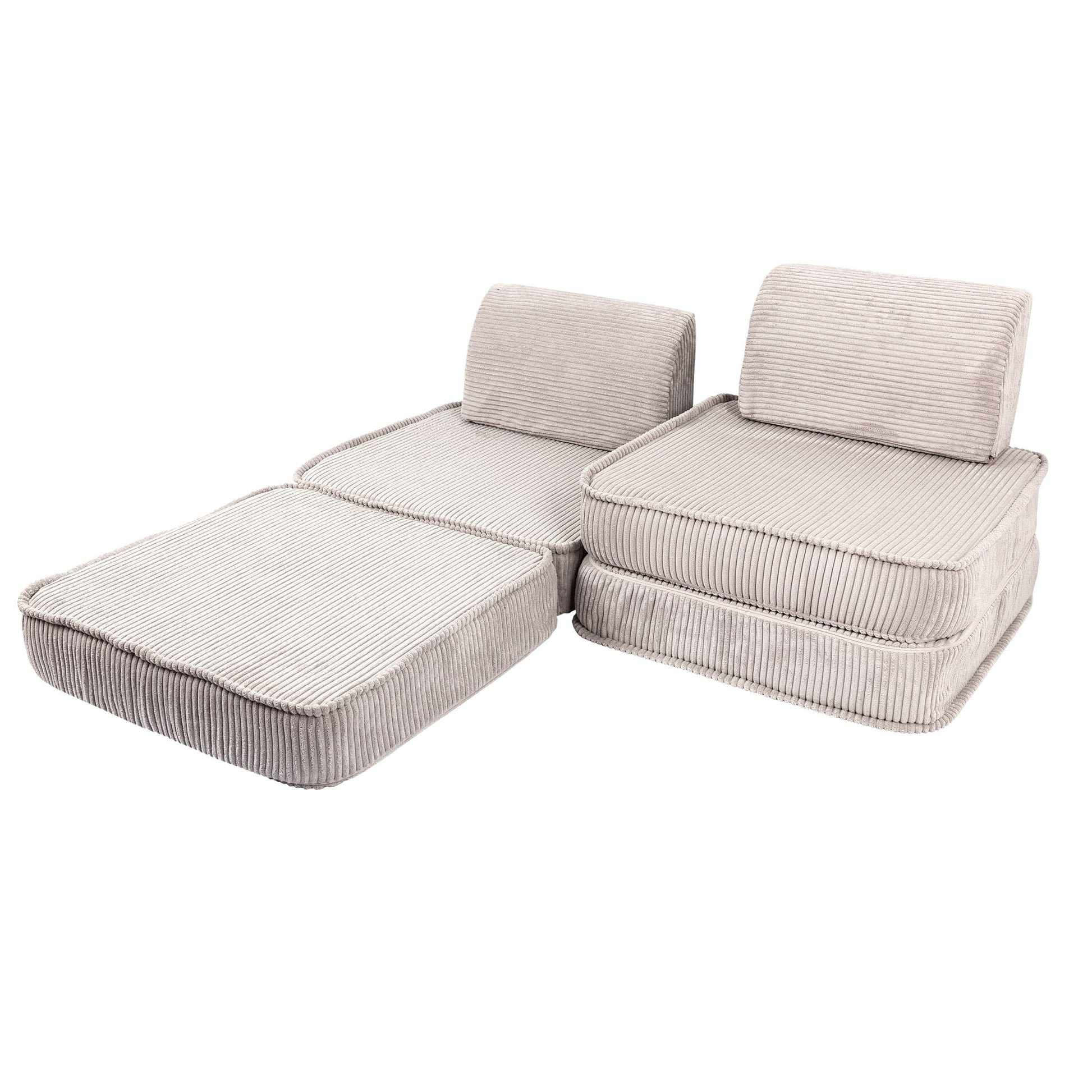 Small Modular Sofa for Kids - Aesthetic Ecru