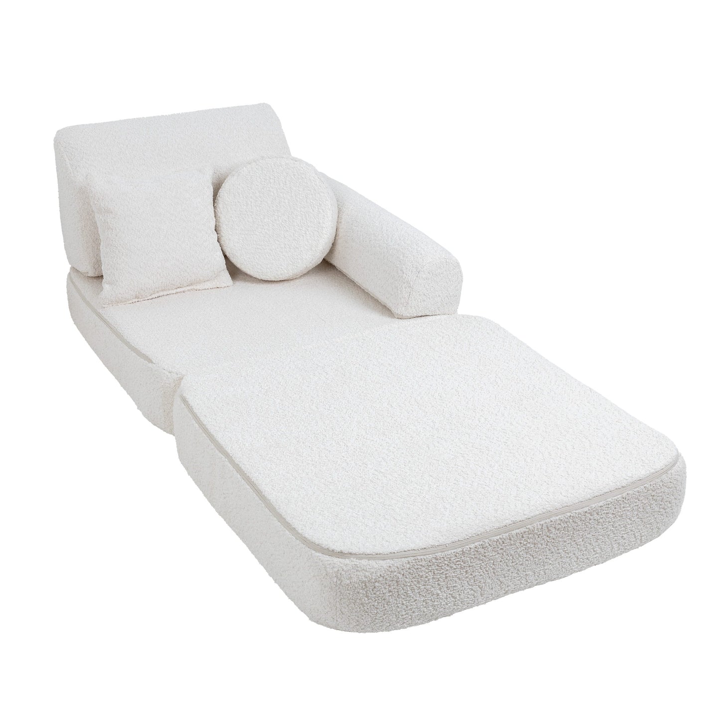 Medium Modular Sofa for Kids - Boucle White