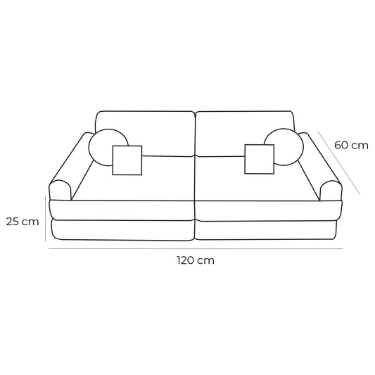 Medium Modular Sofa for Kids - Boucle White