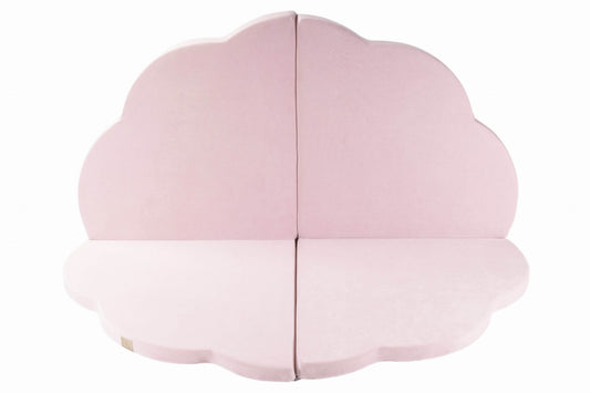 Play Mat for Kids - Cloud Shaped Pink Velvet