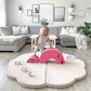 Play Mat for Kids - Cloud Shaped Pink Velvet