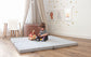 Play Mat for Kids - Square Light Grey Velvet