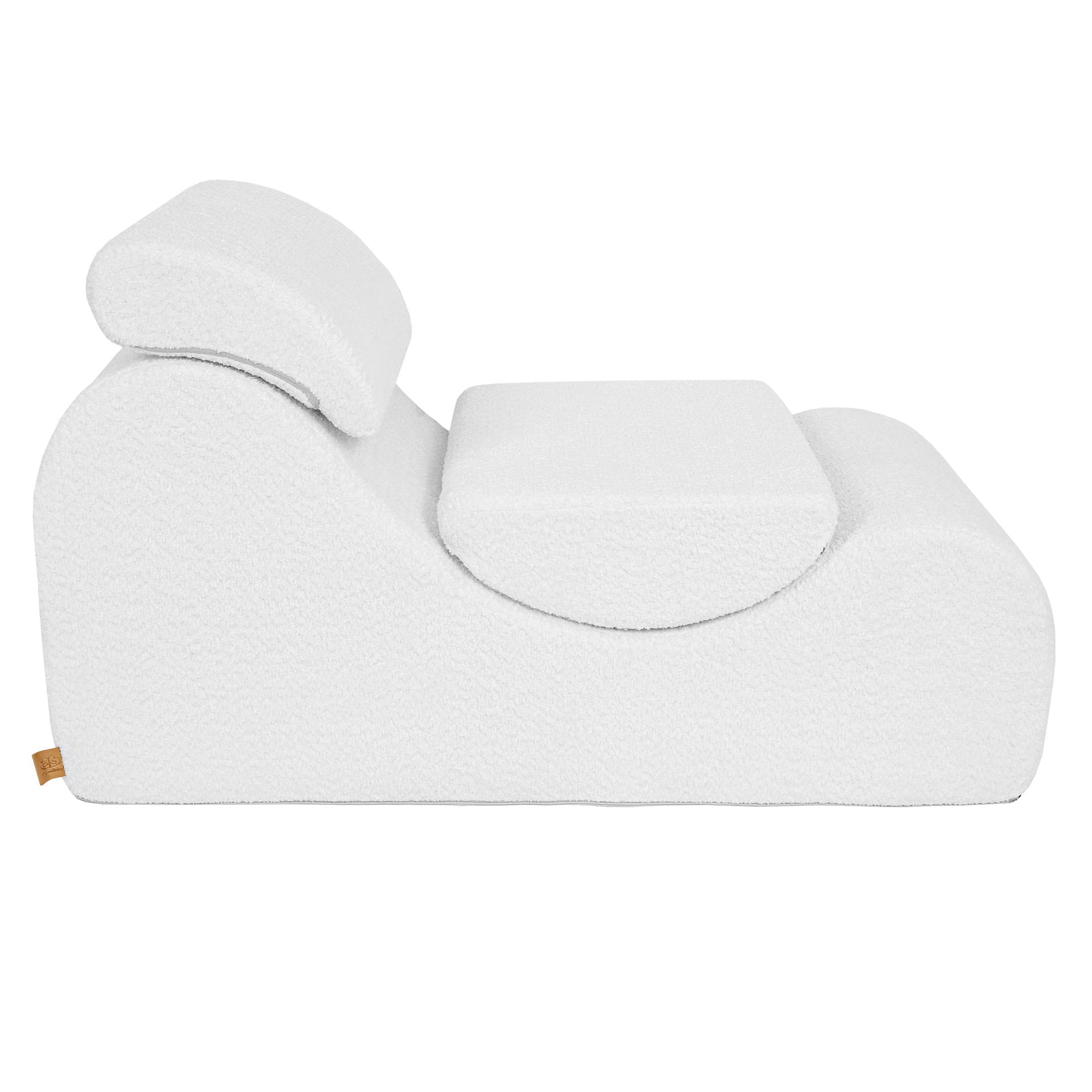 Wave Lounger - White Boucle