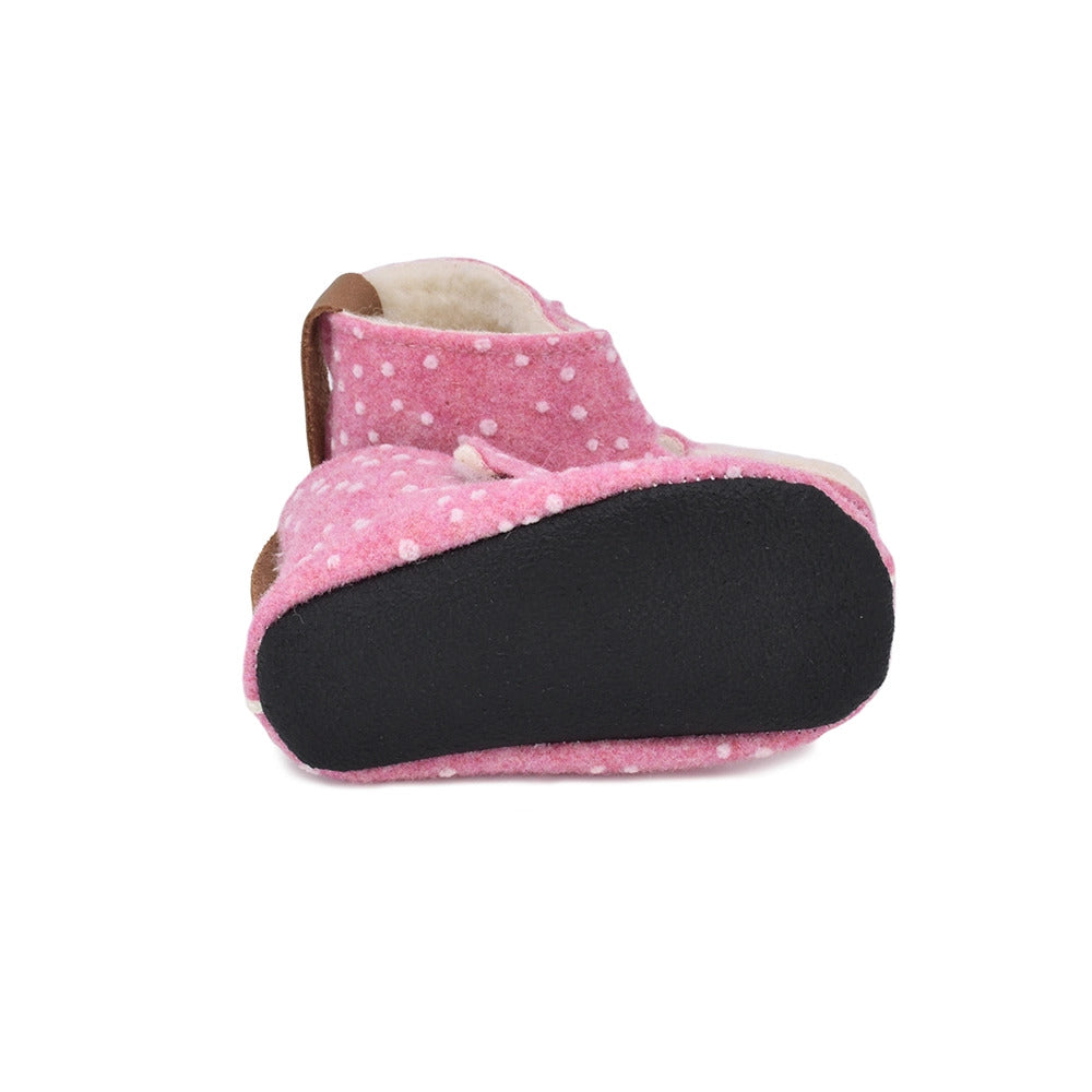 KAKU Children's Slippers - Pink with Dots