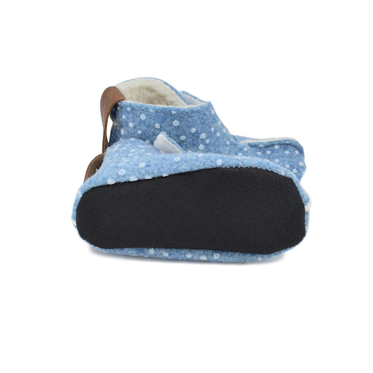 KAKU Children's Slippers - Blue with Dots