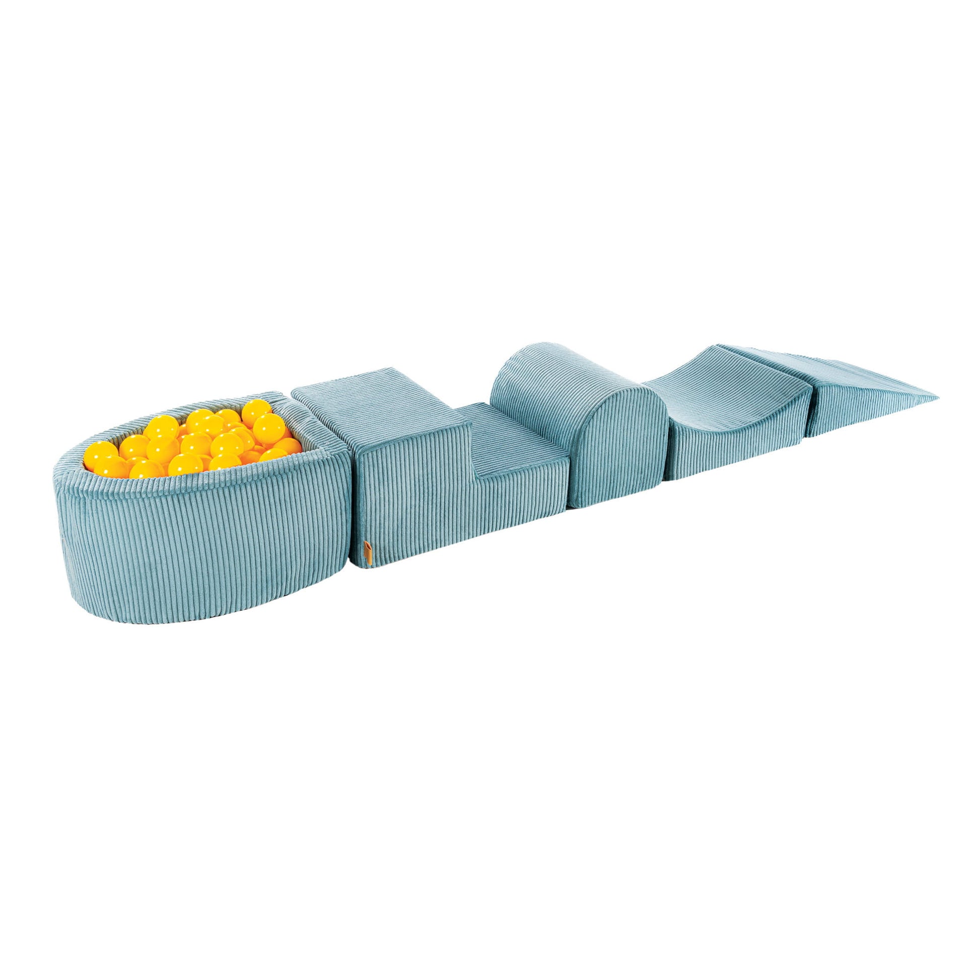 MeowBaby® Playset with Small Ball Pit - Turquoise & Yellow