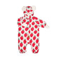 Winter Jumpsuit with Teddy Lining for Babies and Kids - Strawberries